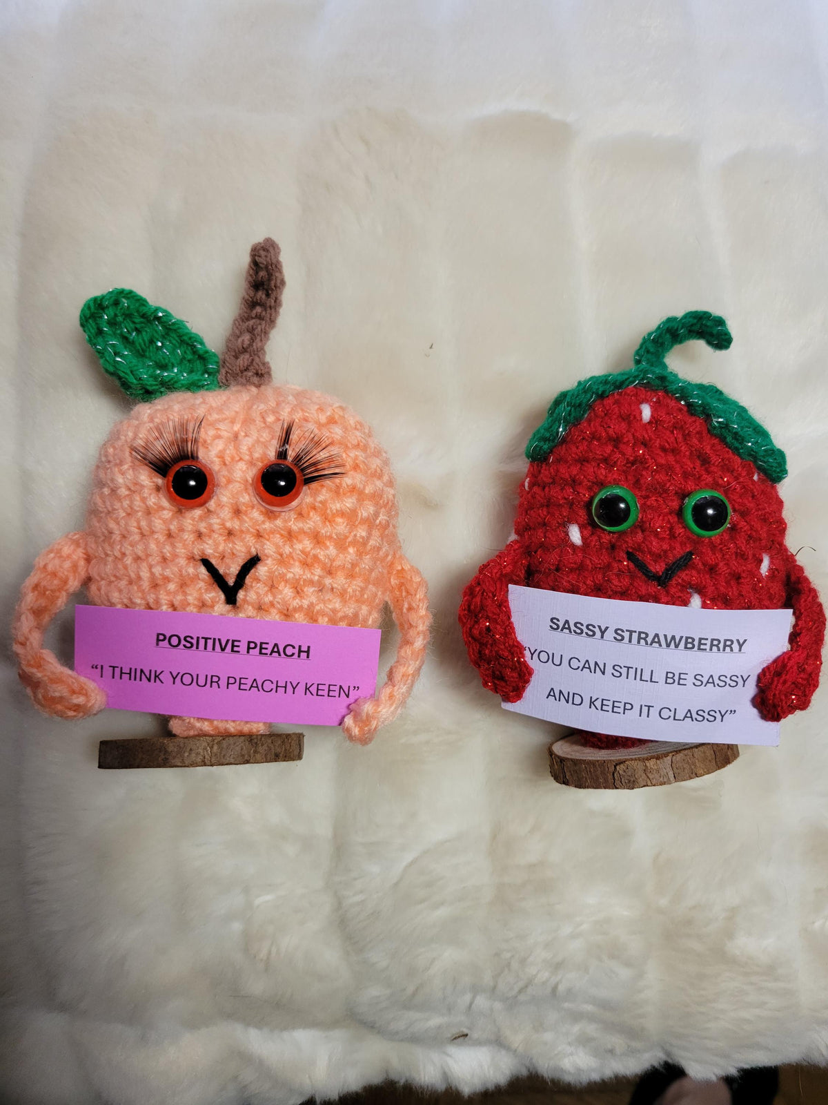 Amigurumi positive fruits and vegetables - crocheted--choose ONE