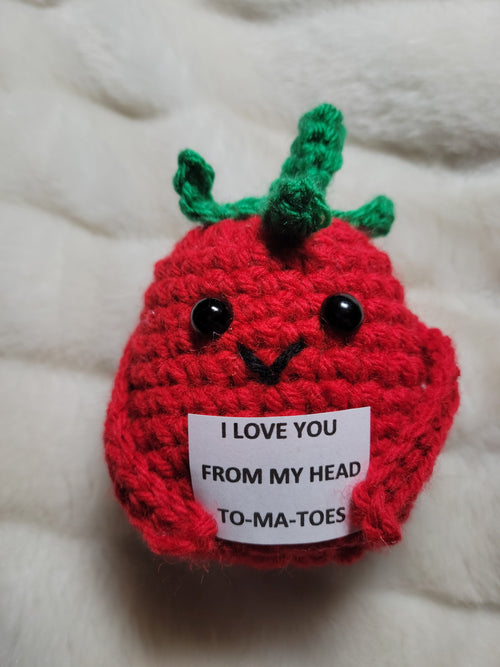 Amigurumi positive fruits and vegetables - crocheted--choose ONE